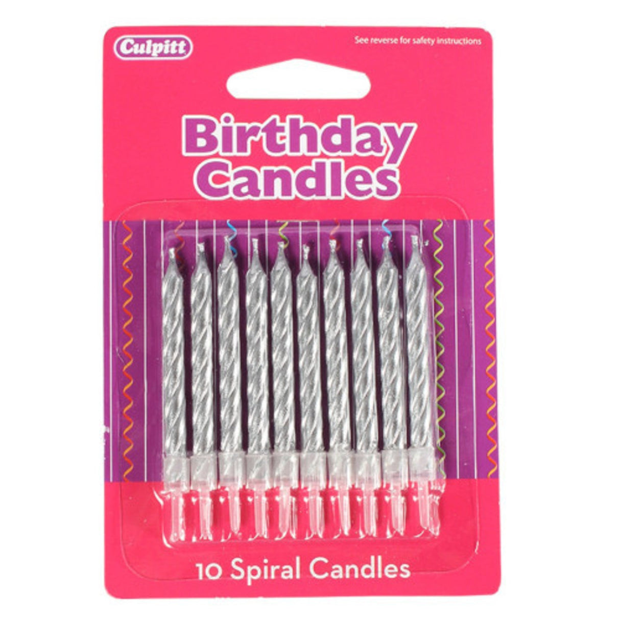 Candle Twist Silver (10) - Cafe Supply