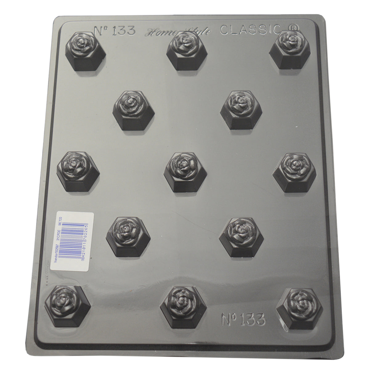 Deep Roses Hexagons Mould 0.6mm - Cafe Supply
