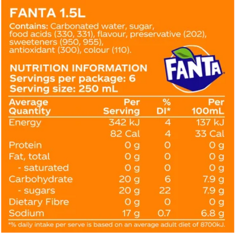 Fanta Orange Soft Drink 1.5l - Cafe Supply
