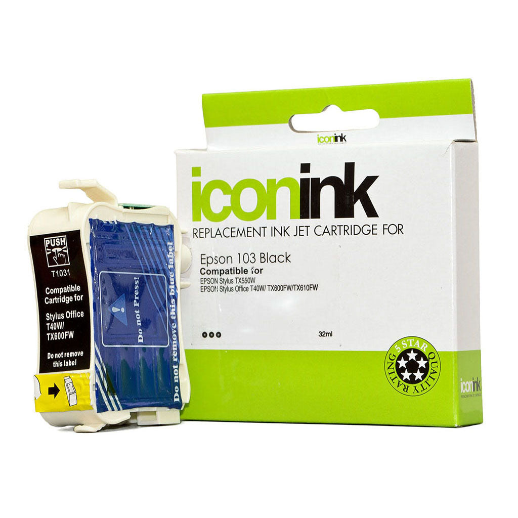 Icon Compatible Epson 103 Black Ink Cartridge - Cafe Supply