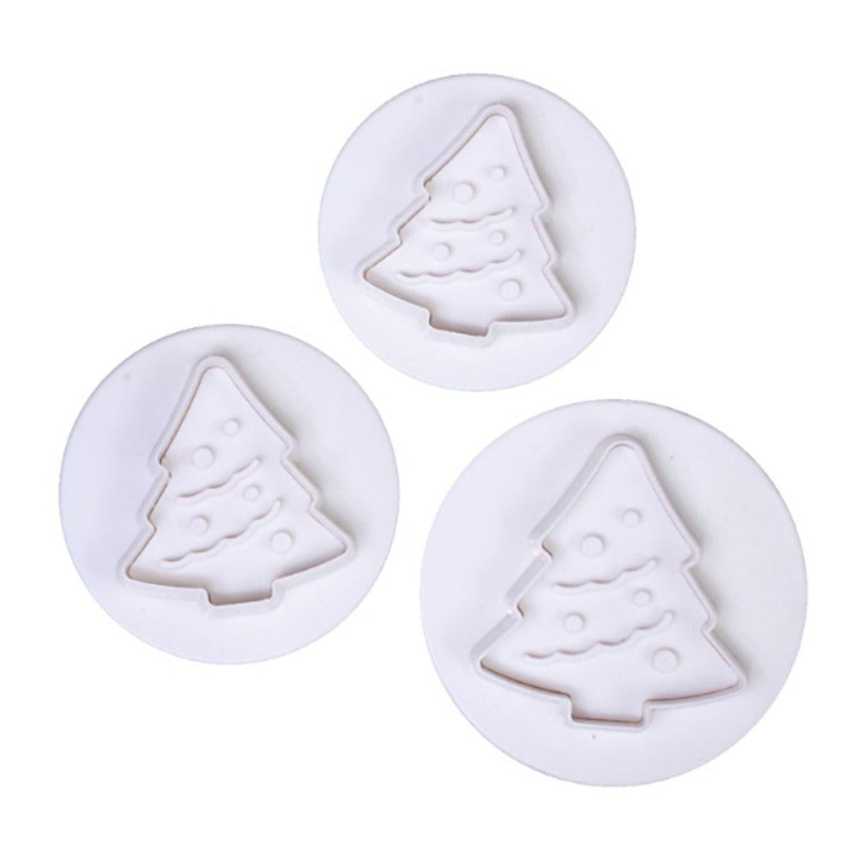 Christmas Tree Plunger Cutter Set 3 - Cafe Supply