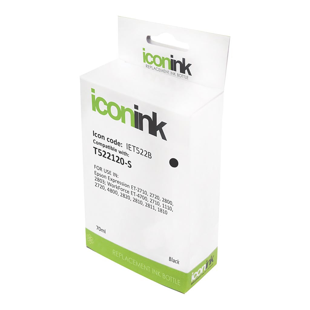 Icon Compatible Epson T522 Black Ink Bottle - Cafe Supply