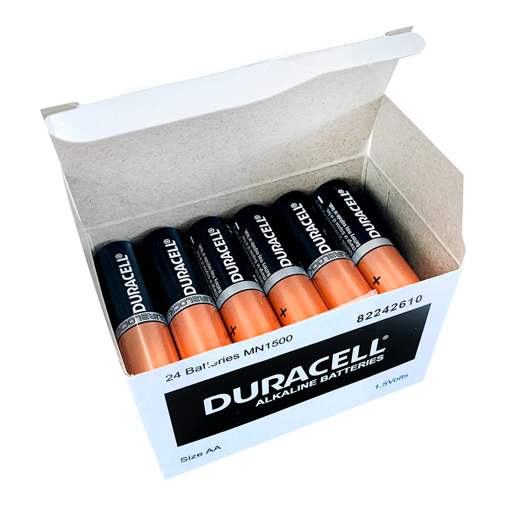 Duracell Coppertop Alkaline AA Battery, Pack of 24 - Cafe Supply