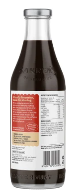 Barker's Dry Cola Soda Syrup 710ml - Cafe Supply