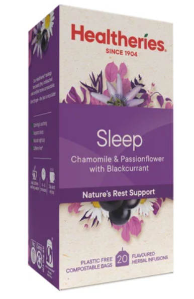 Healtheries Sleep Chamomile & Passionflower With Blackcurrant Tea Bags 20pk - Cafe Supply