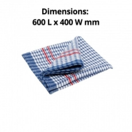 Tea Towels Check 40 x 60cm 50gm (12) - Cafe Supply