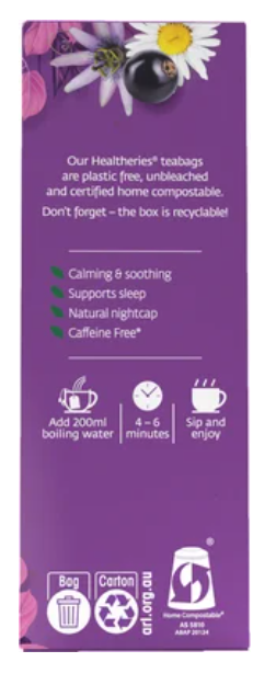 Healtheries Sleep Chamomile & Passionflower With Blackcurrant Tea Bags 20pk - Cafe Supply