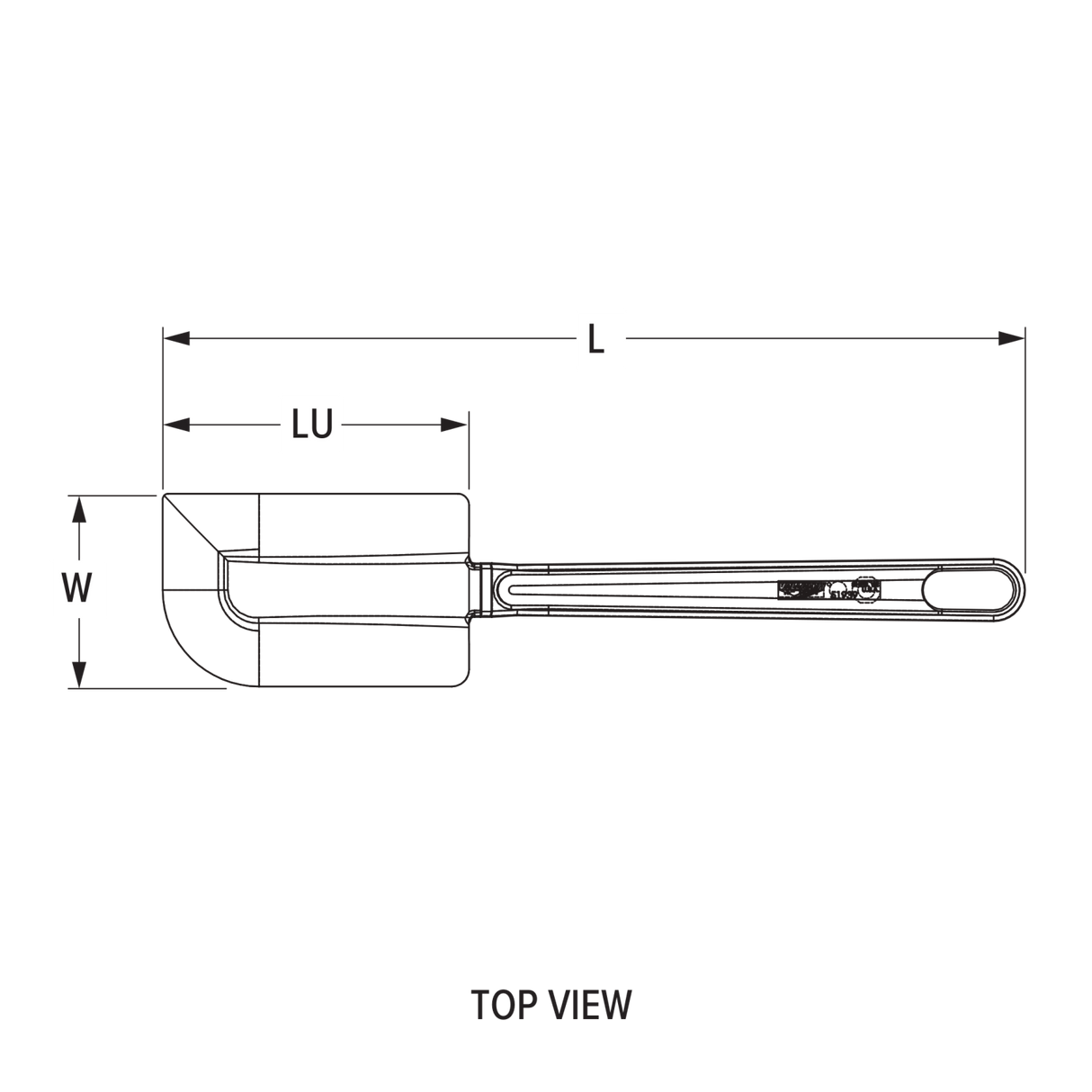 13 ½-inch plastic spatula - Cafe Supply