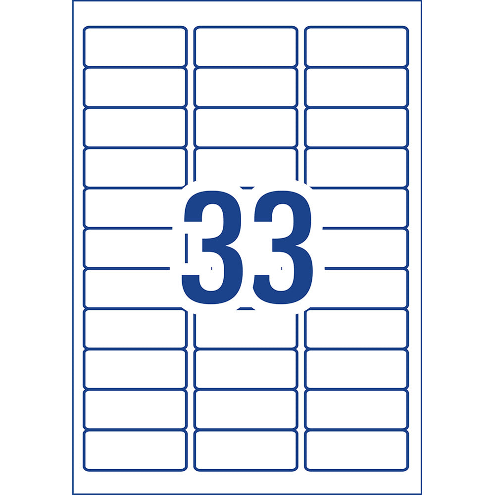 Avery Label L7157 General Use 64x24.3mm 33up 100 Sheets - Cafe Supply
