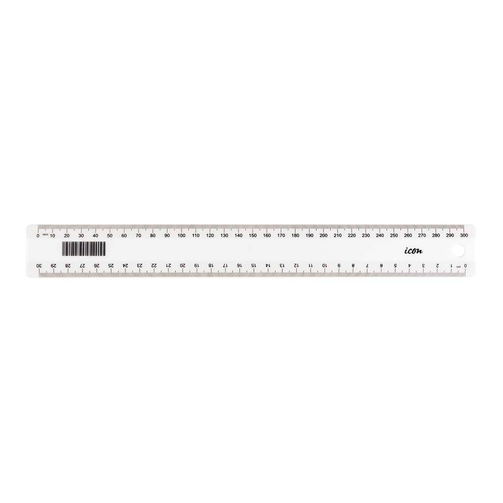 Icon Ruler White 30cm - Cafe Supply