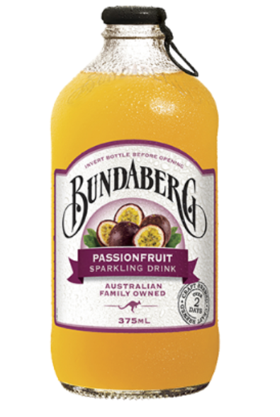 Bundaberg Passionfruit Sparkling Drink 375ml - Cafe Supply
