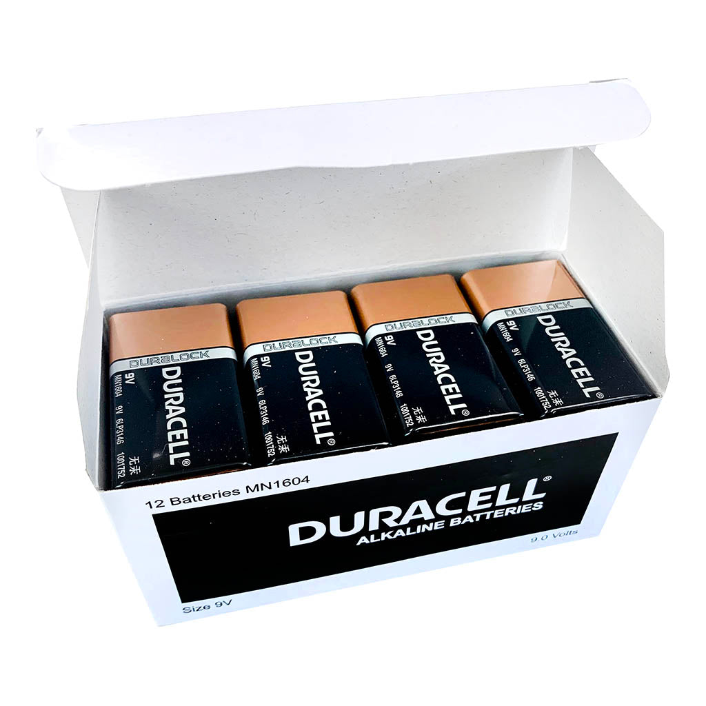 Duracell Coppertop Alkaline 9V Battery, Pack of 12 - Cafe Supply