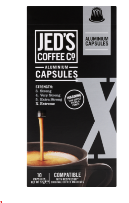 Jed's Coffee Co. X Extreme Coffee Capsules 10pk - Cafe Supply