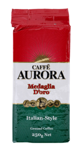 Aurora Medaglia D'Oro Italian Style Ground Coffee 250g - Cafe Supply