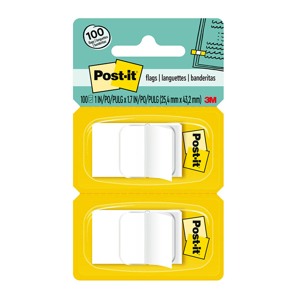 Post-it Flags 680-WE2 25x43mm White, Pack of 2 - Cafe Supply