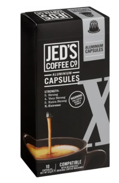 Jed's Coffee Co. X Extreme Coffee Capsules 10pk - Cafe Supply