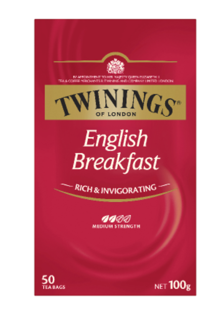 Twinings English Breakfast Tea Bags 50pk - Cafe Supply
