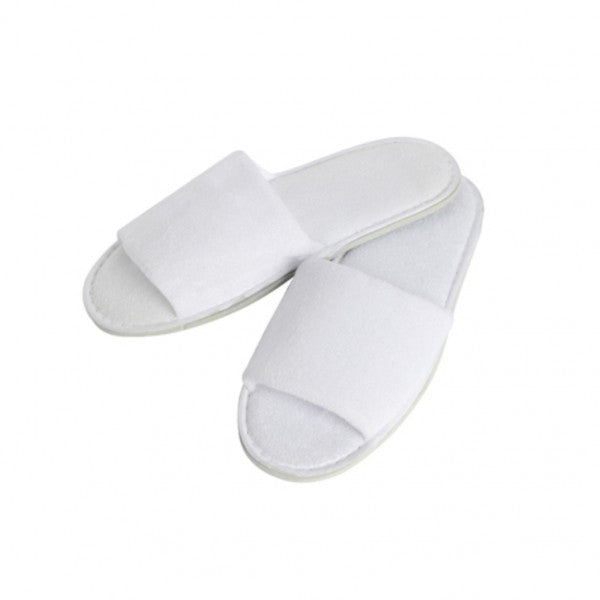 Open-Toe Terry Cotton Slipper (150pr) - Cafe Supply
