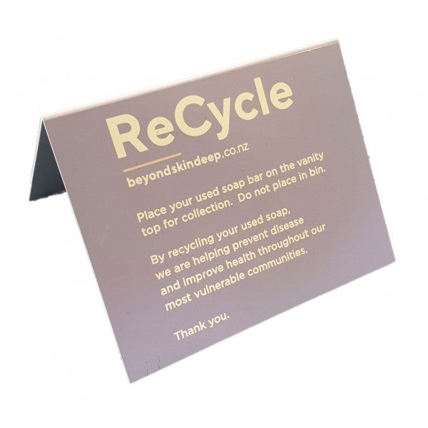 BSD CARD Guest Tent Sign - Soap - Cafe Supply