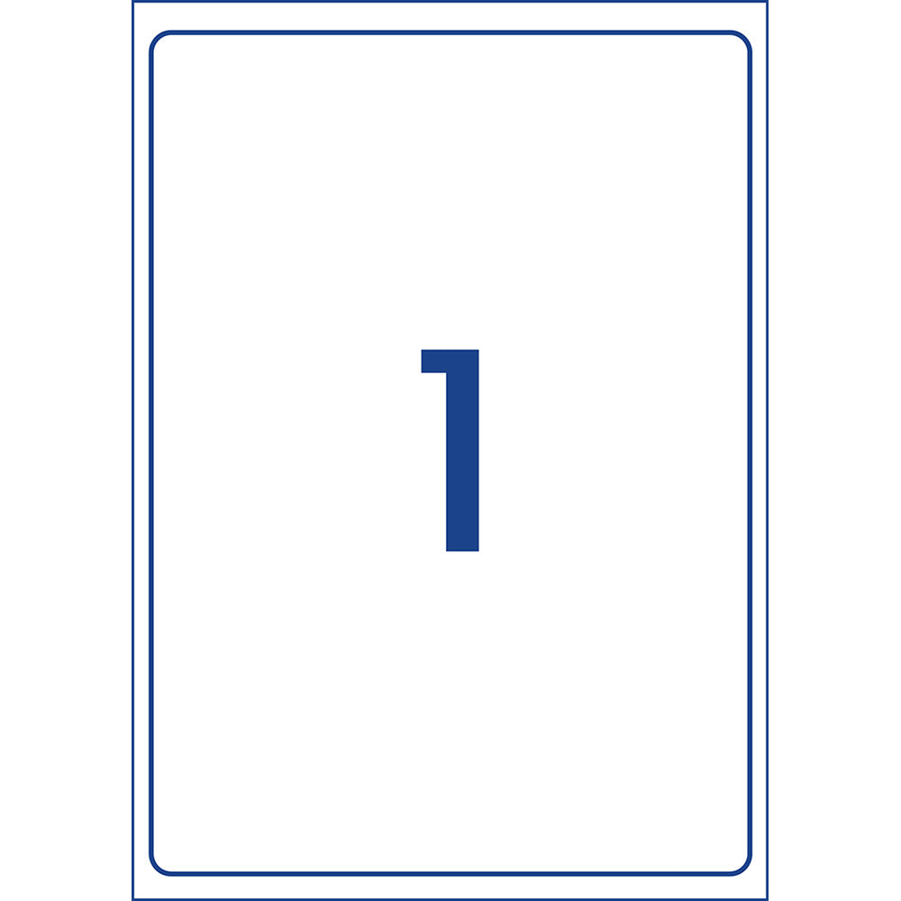 Avery Label L7167-20 Laser 1up 20 Sheets 199x289mm - Cafe Supply
