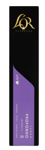 L'OR Espresso Lungo Profondo Intensity 8 Coffee Capsules 10pk - Cafe Supply
