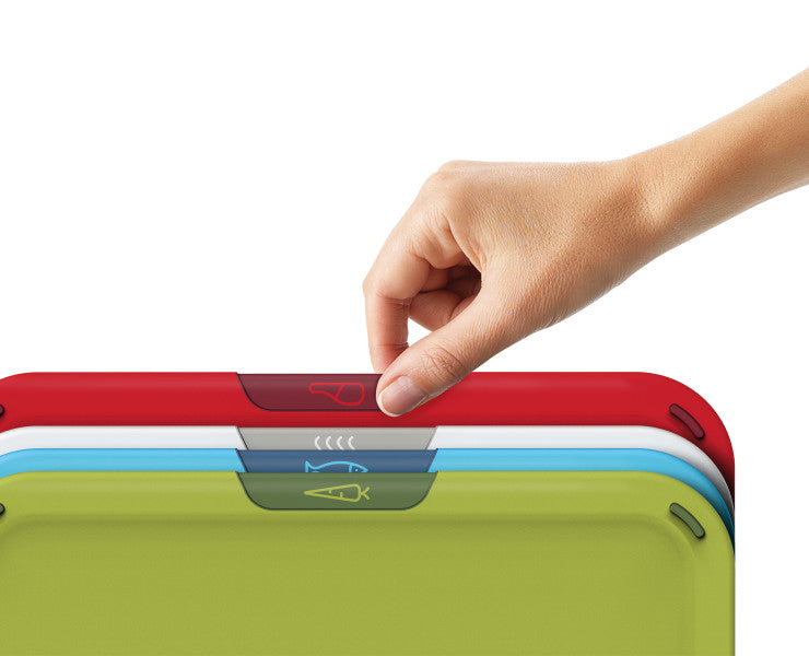 Joseph Joseph Duo 4-piece Chopping Board Set with Storage Stand - Cafe Supply