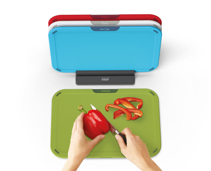 Joseph Joseph Duo 4-piece Chopping Board Set with Storage Stand - Cafe Supply