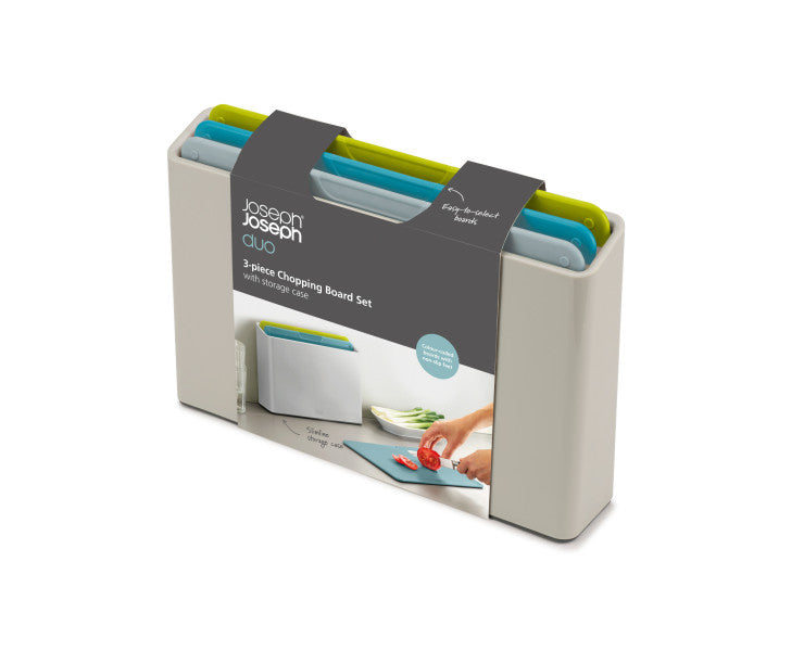 Joseph Joseph Duo 3pc Chopping Board Set w/Case - Cafe Supply