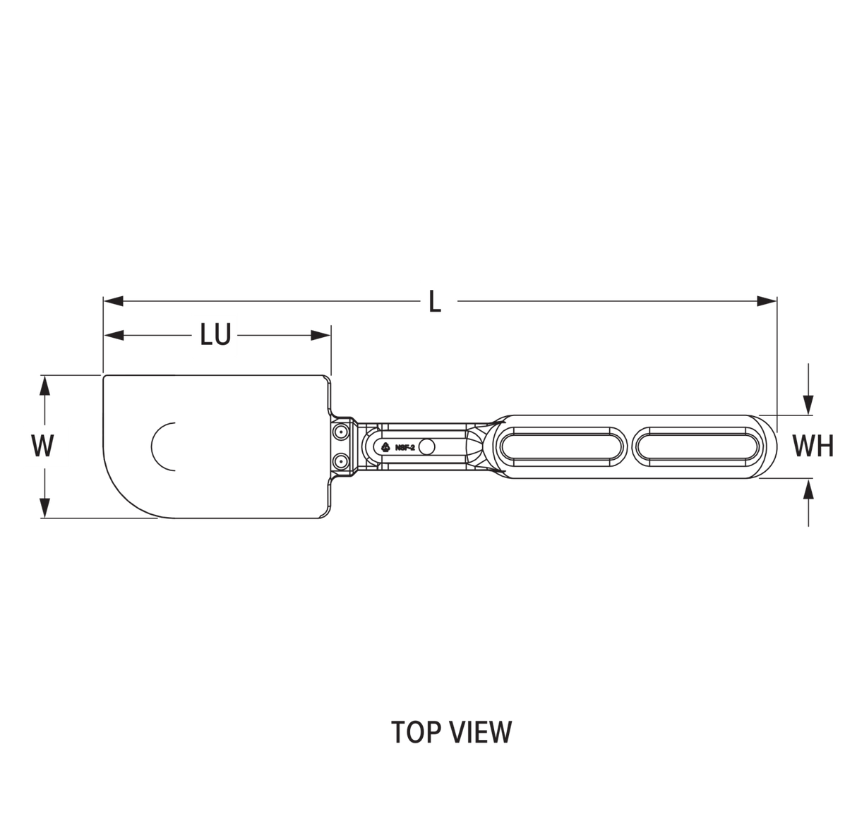 16 ½-inch high-temperature silicone spatula - Cafe Supply