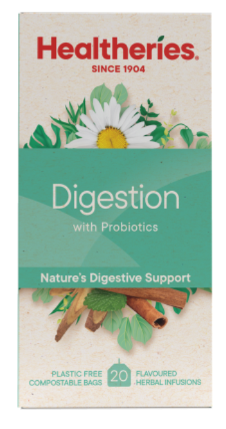 Healtheries Digestion With Probiotics Tea Bags 20pk - Cafe Supply