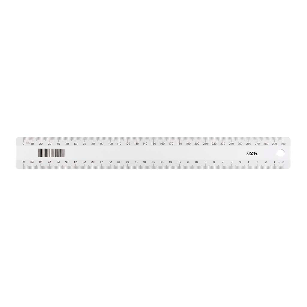 Icon Ruler Clear 30cm - Cafe Supply