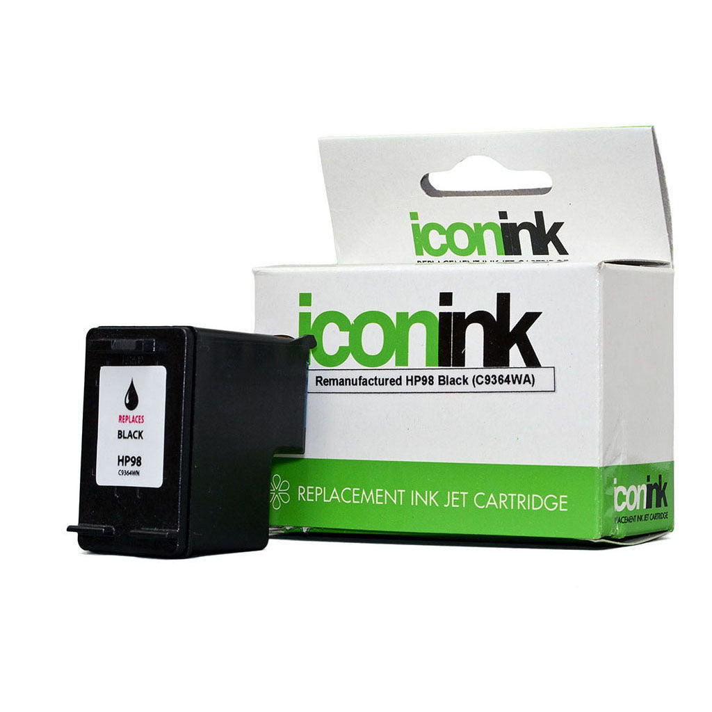 Icon Remanufactured HP 98 Black Ink Cartridge (C9364WA) - Cafe Supply