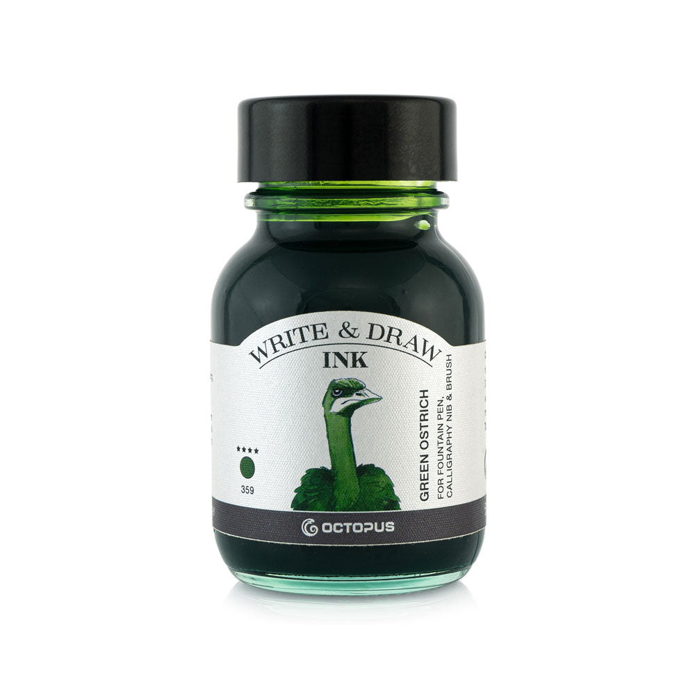 Octopus Fluids Write and Draw Ink 359 Green Ostrich 50ml - Cafe Supply