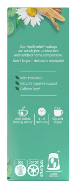 Healtheries Digestion With Probiotics Tea Bags 20pk - Cafe Supply