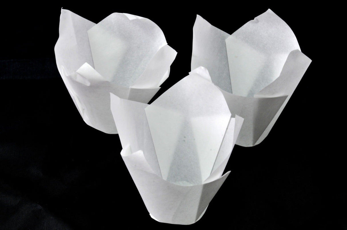 White Folded Cups 110x30mm (200) - Cafe Supply