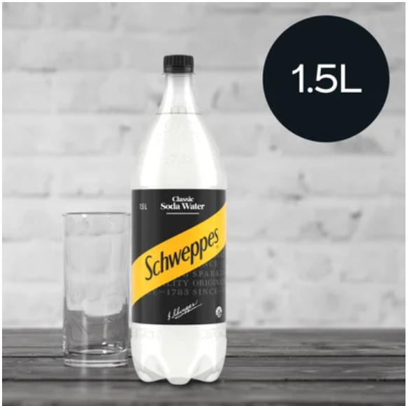 Schweppes Classic Soda Water 1.5l - Cafe Supply