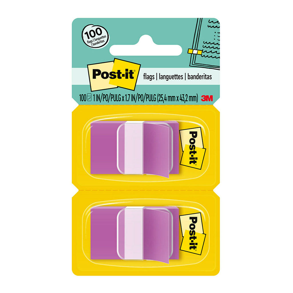 Post-it Flags 680-PU2 25x43mm Purple, Pack of 2 - Cafe Supply