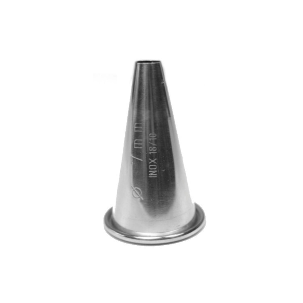 Large Stainless Steel Plain 7mm Piping Tube, 5cm length, nozzle - Cafe Supply