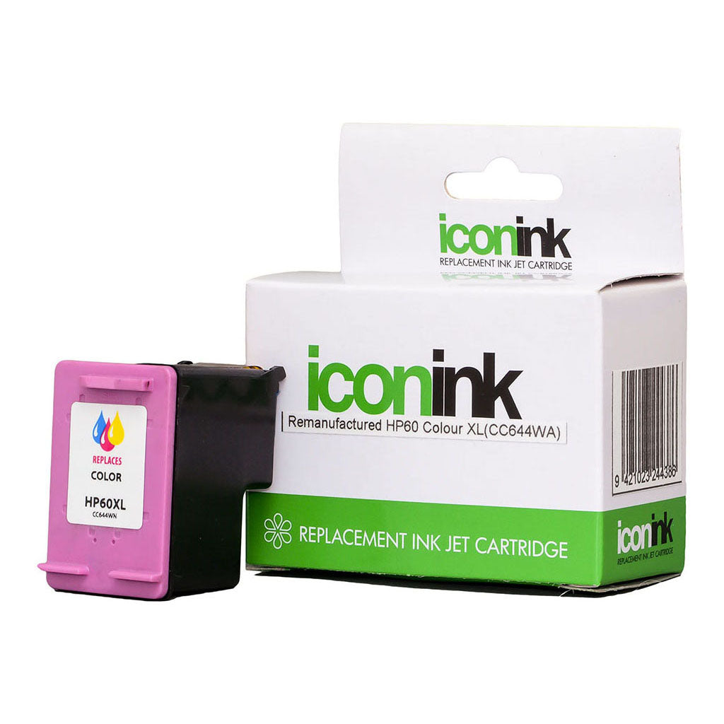 Icon Remanufactured HP 60 Colour XL Ink Cartridge (CC644WA) - Cafe Supply