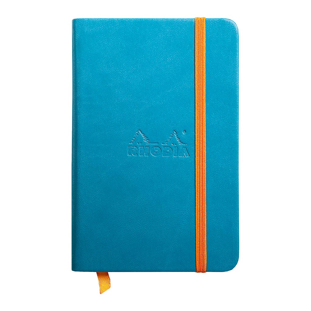 Rhodiarama Hardcover Notebook Pocket Lined Turquoise - Cafe Supply