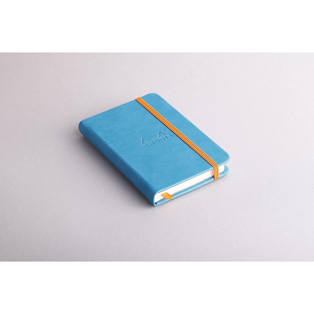 Rhodiarama Hardcover Notebook Pocket Lined Turquoise - Cafe Supply