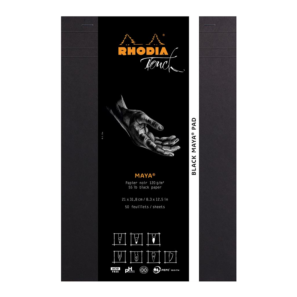 Rhodia Touch Maya Black Pad A4+ Blank - Cafe Supply