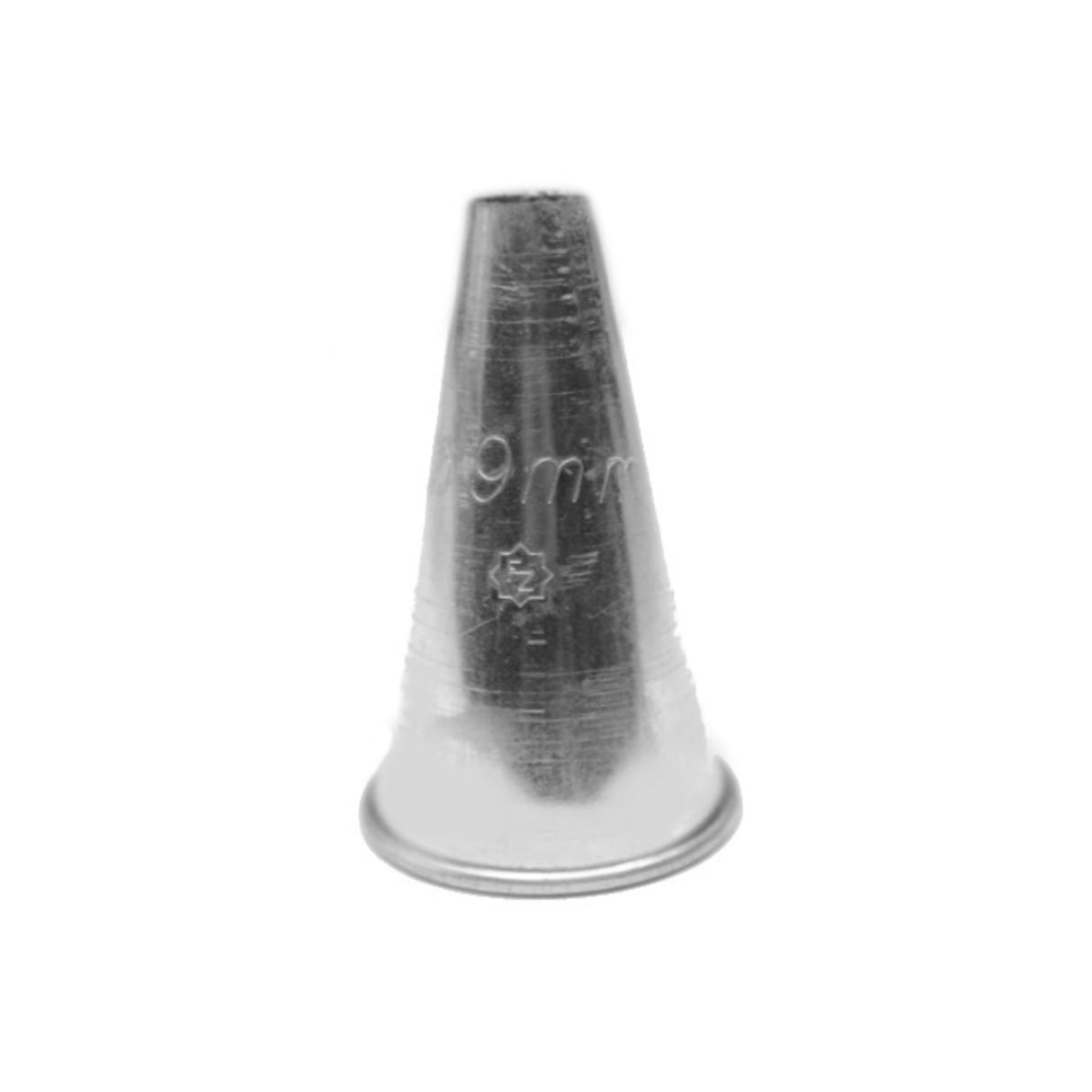 Large Stainless Steel Plain 9mm Piping Tube, 5cm length, nozzle - Cafe Supply