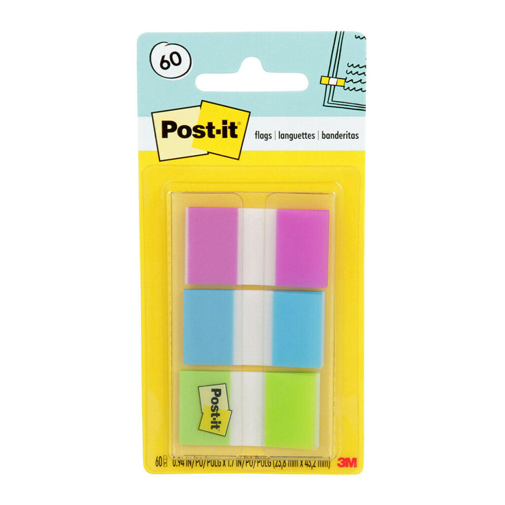Post-it Flags 680-PBG 25x43mm Assorted, Pack of 3 - Cafe Supply