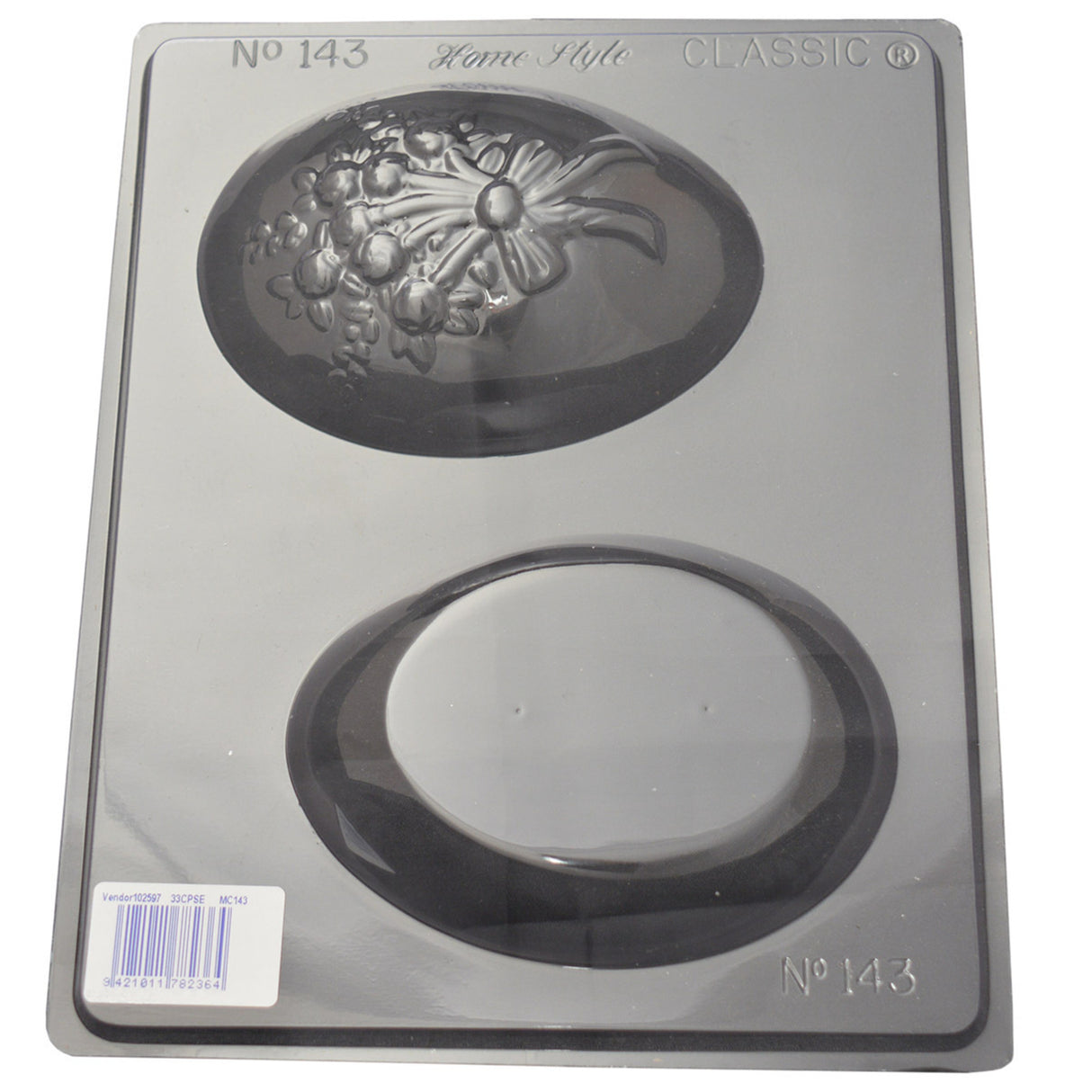 Large Floral Easter Egg Mould 0.6mm - Cafe Supply