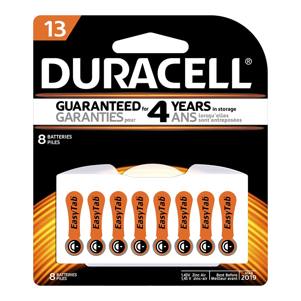 Duracell Hearing Aid 13 Battery, Pack of 8 - Cafe Supply