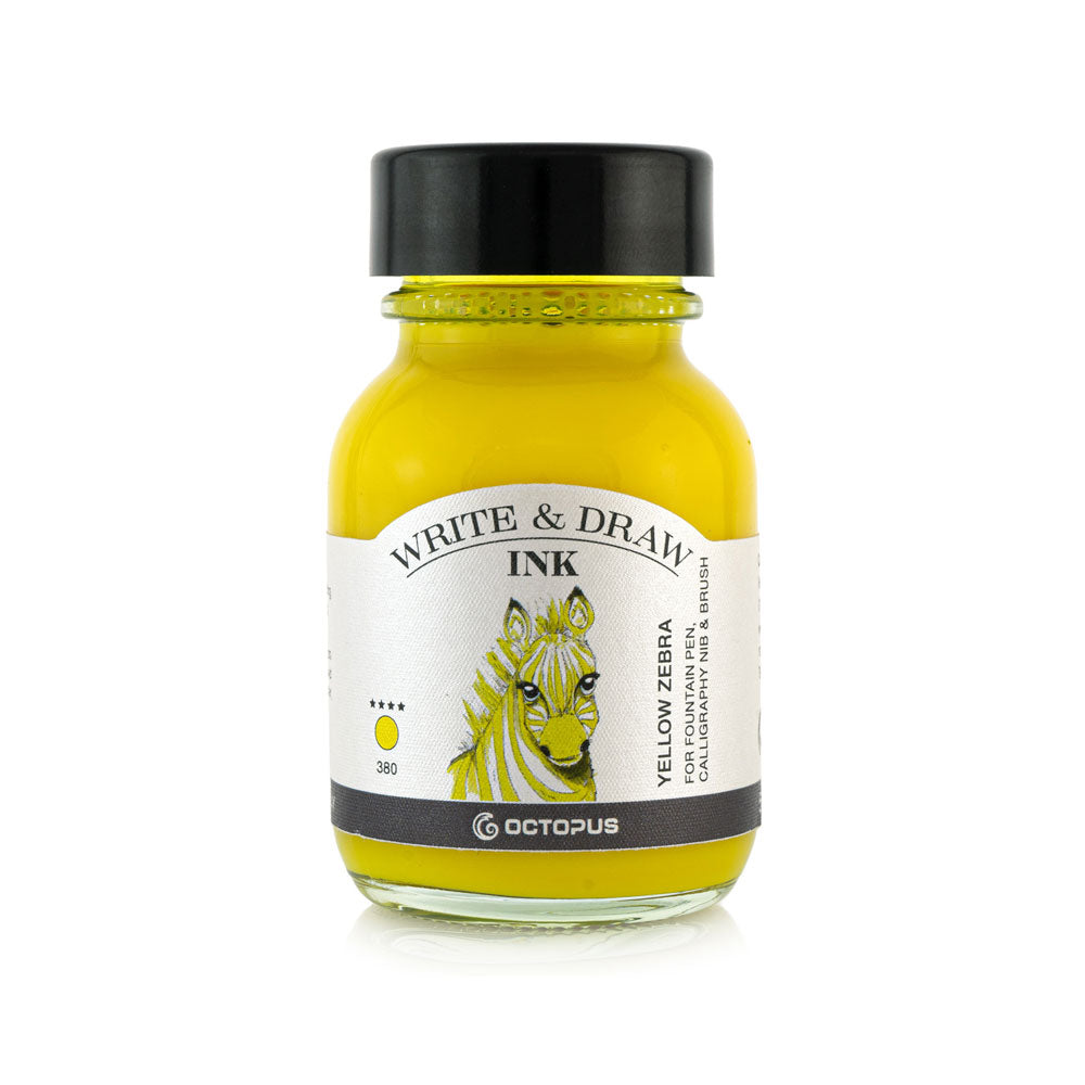 Octopus Fluids Write and Draw Ink 380 Yellow Zebra 50ml - Cafe Supply