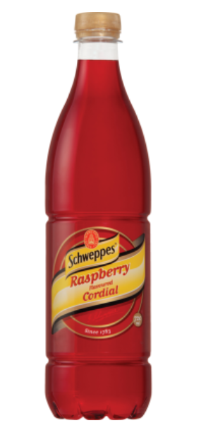 Schweppes Raspberry Flavoured Cordial 720ml - Cafe Supply