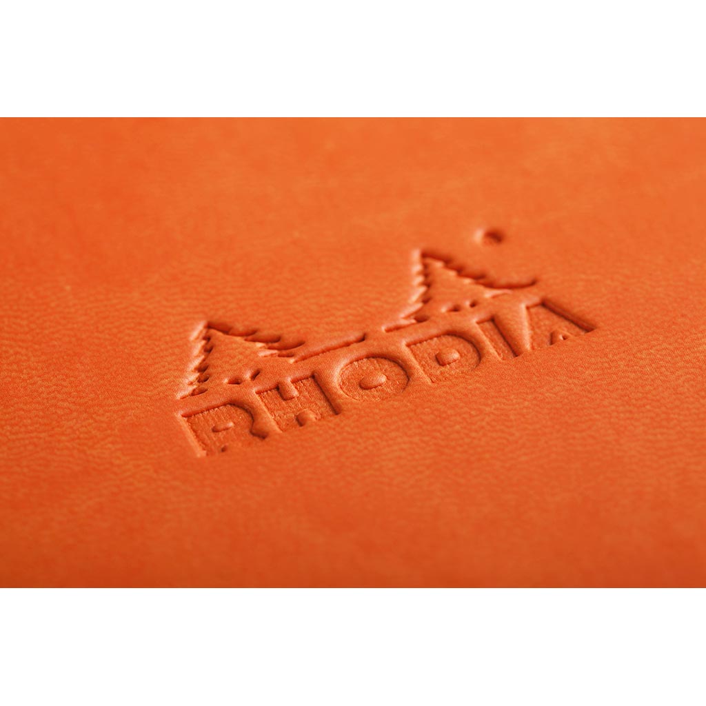 Rhodiarama Hardcover Notebook Pocket Lined Tangerine - Cafe Supply