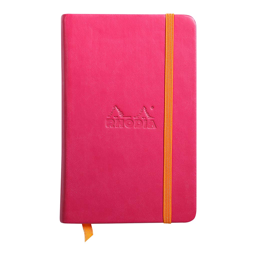 Rhodiarama Hardcover Notebook Pocket Lined Raspberry - Cafe Supply